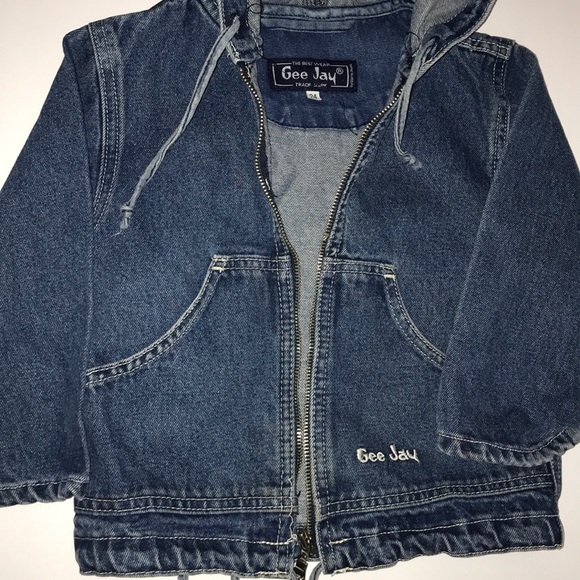 Gee Jay Boys Hooded Jean jacket size 24 - Picture 2 of 9